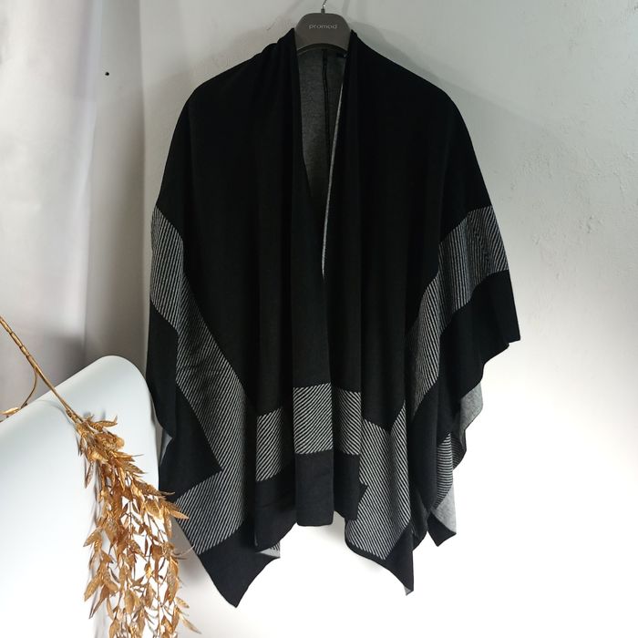 Ciepłe ponczo szal na zimę