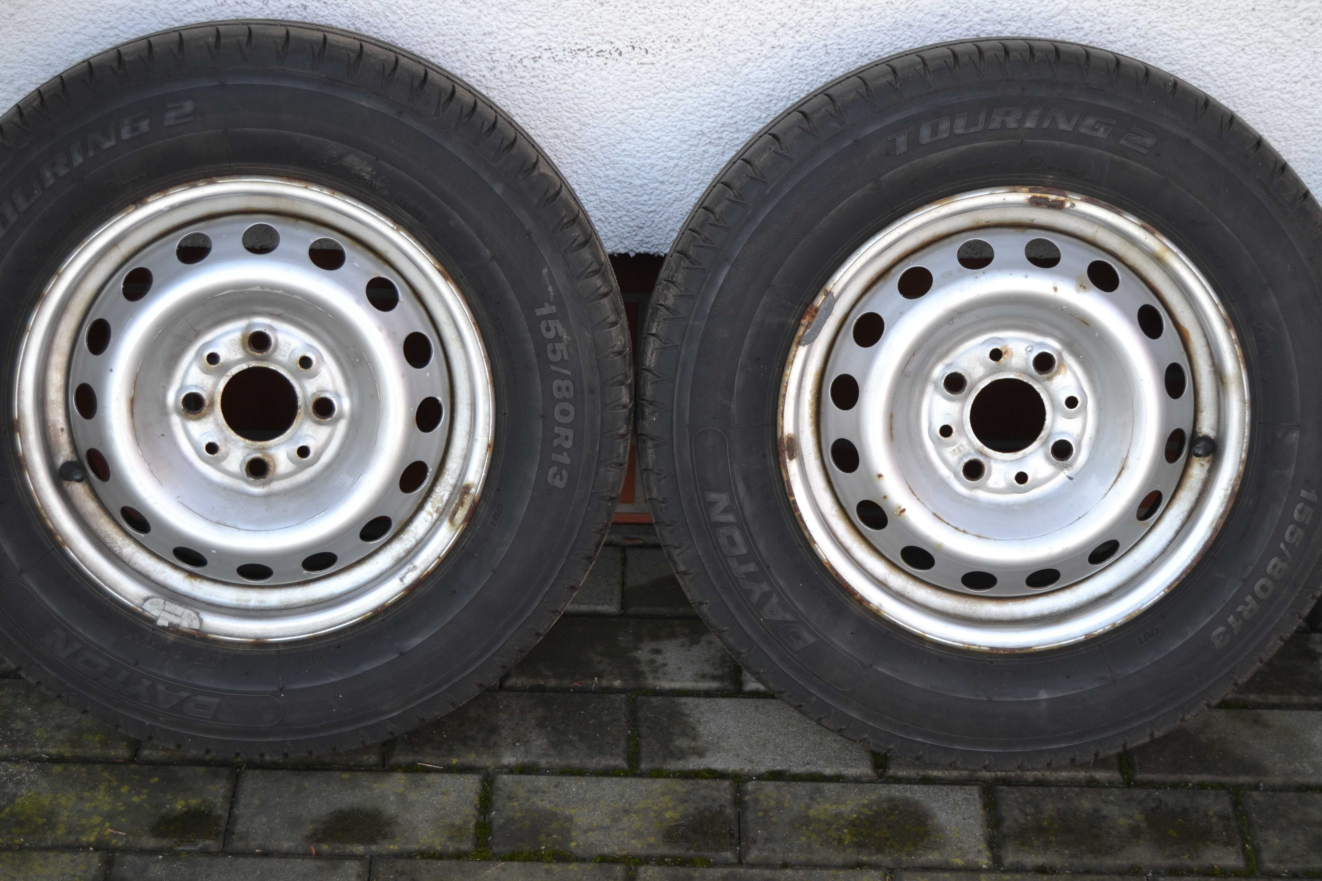 Komplet kół lato 13 cali Fiat Panda 4x98 letnie 155/80r13 et35 155/80