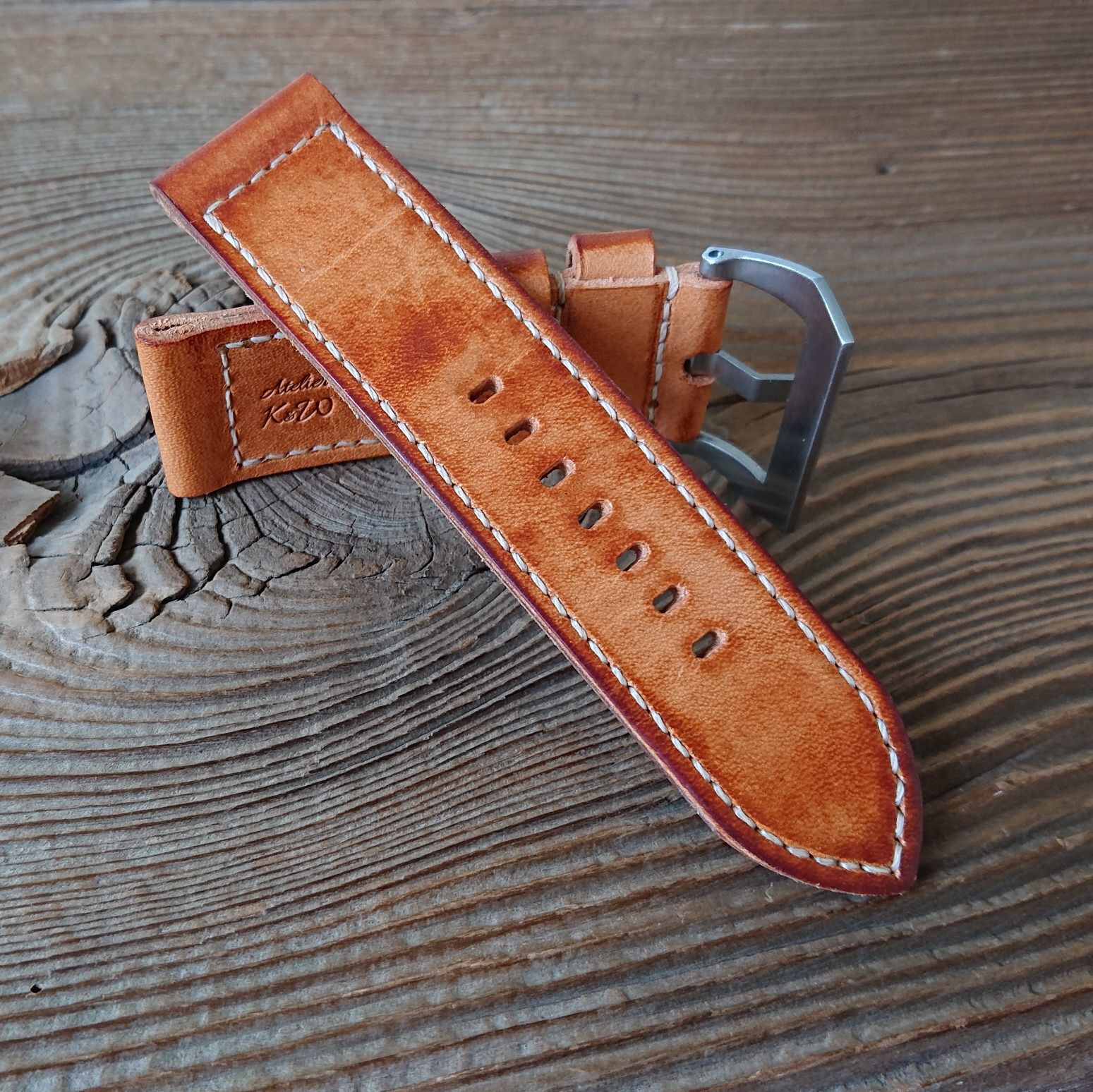PROMOCJA! Pasek do zegarka Panerai 26 mm handmade skóra ręcznie robion