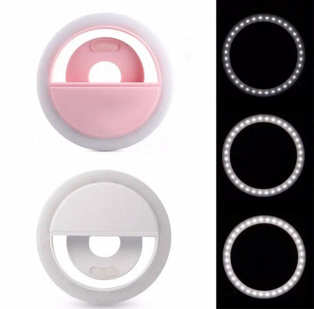 Светодиодное LED селфи кольцо Selfie 8.5 см на телефон