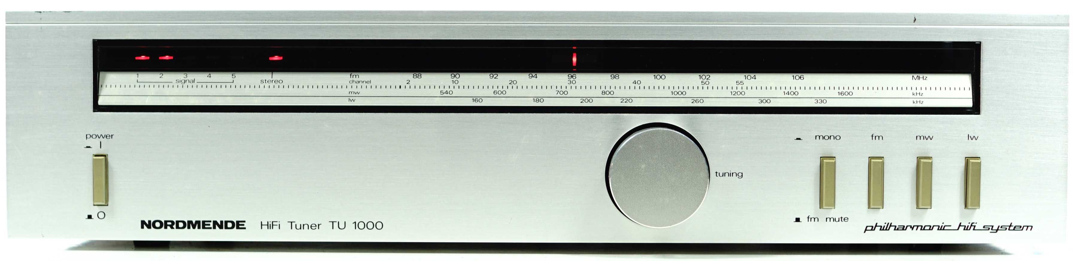 Tuner radiowy NORDMENDE * srebrny VINTAGE * TU 1000 Hi-Fi Philharmonic