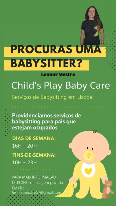 babysitting na zona de Lisboa