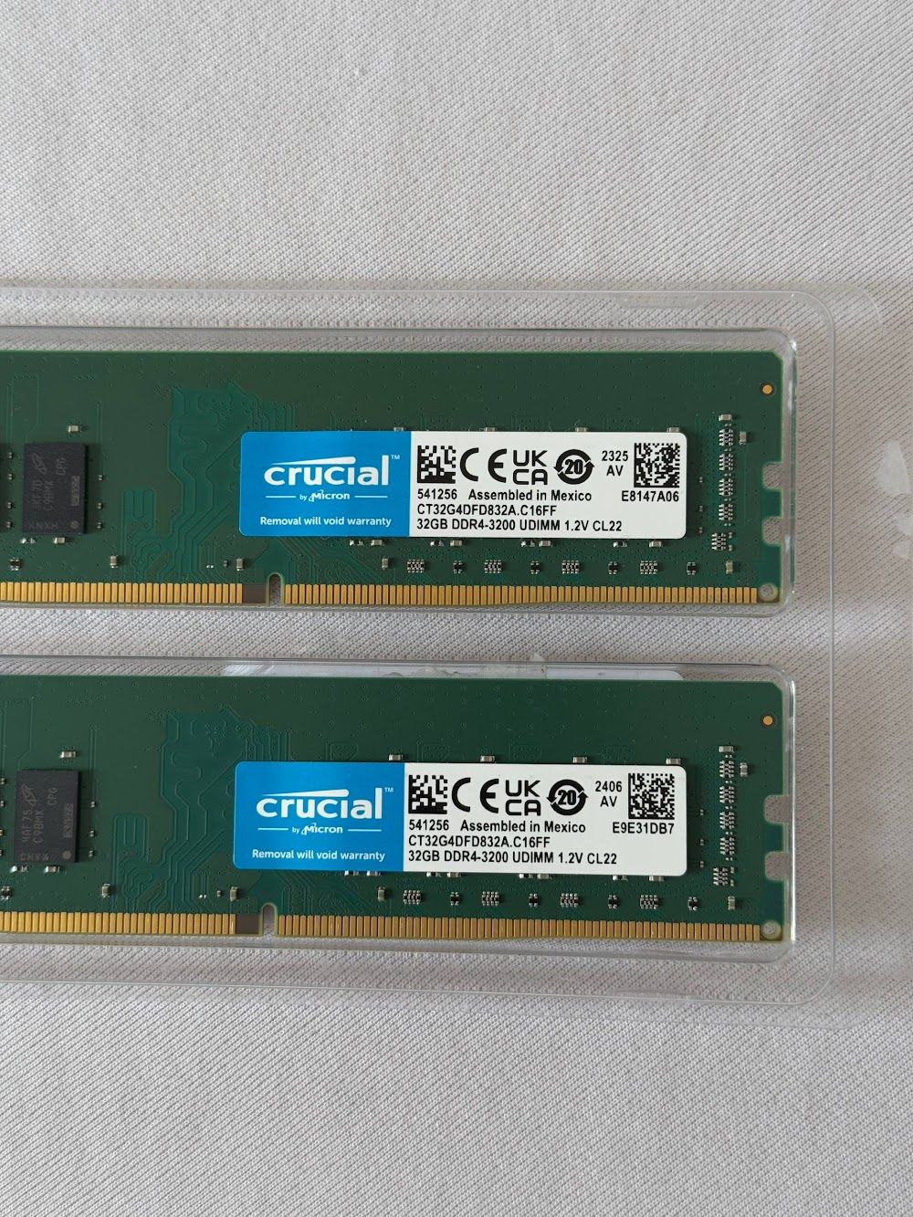 Оперативна памʼять Crucial DDR4 DIMM Kit (2 по 32GB) 64GB 3200MHz CL22