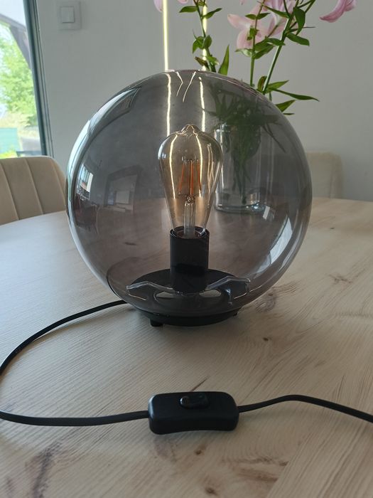 Lampa stołowa szklana lampka nocna używana