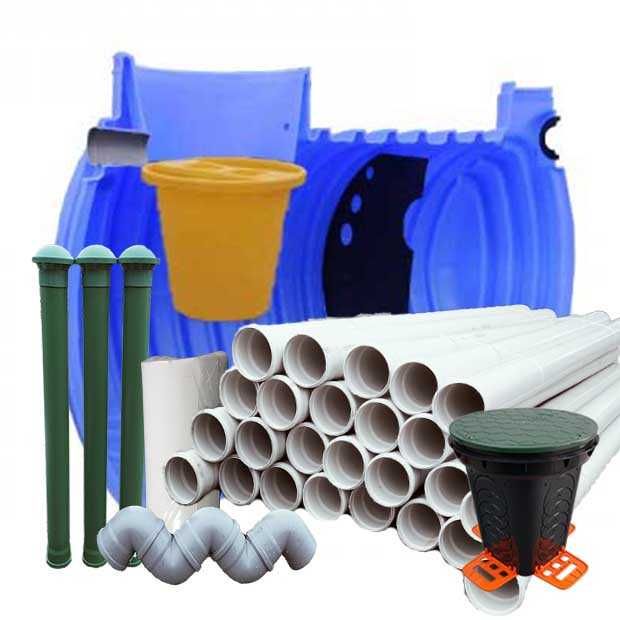 Oczyszczalnia Ścieków 2-komorowa Szambo Zbiornik 3000L + DRENAŻ 42MB