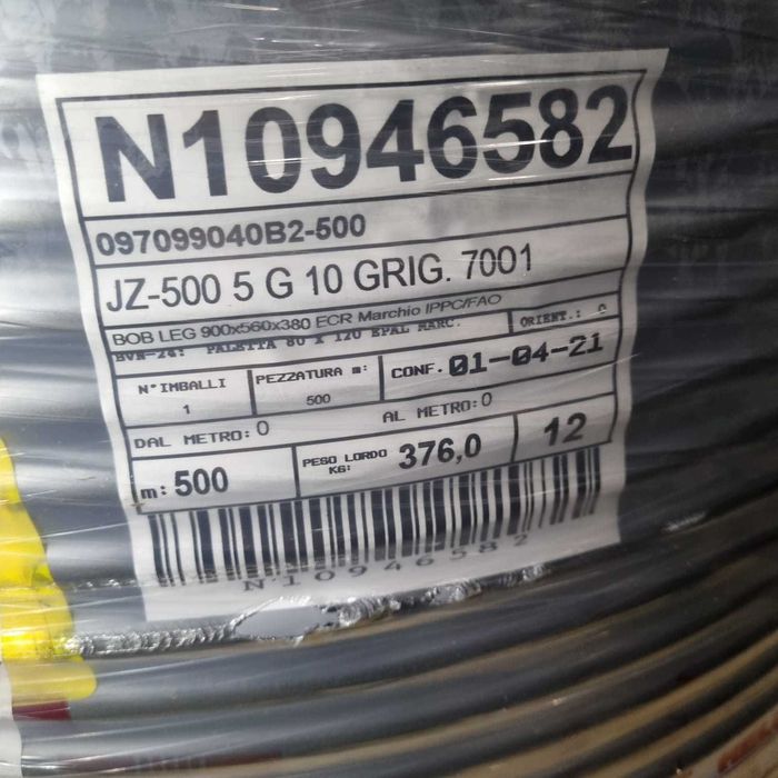 Przewód sterowniczy JZ-500 5G10 5x10mm2