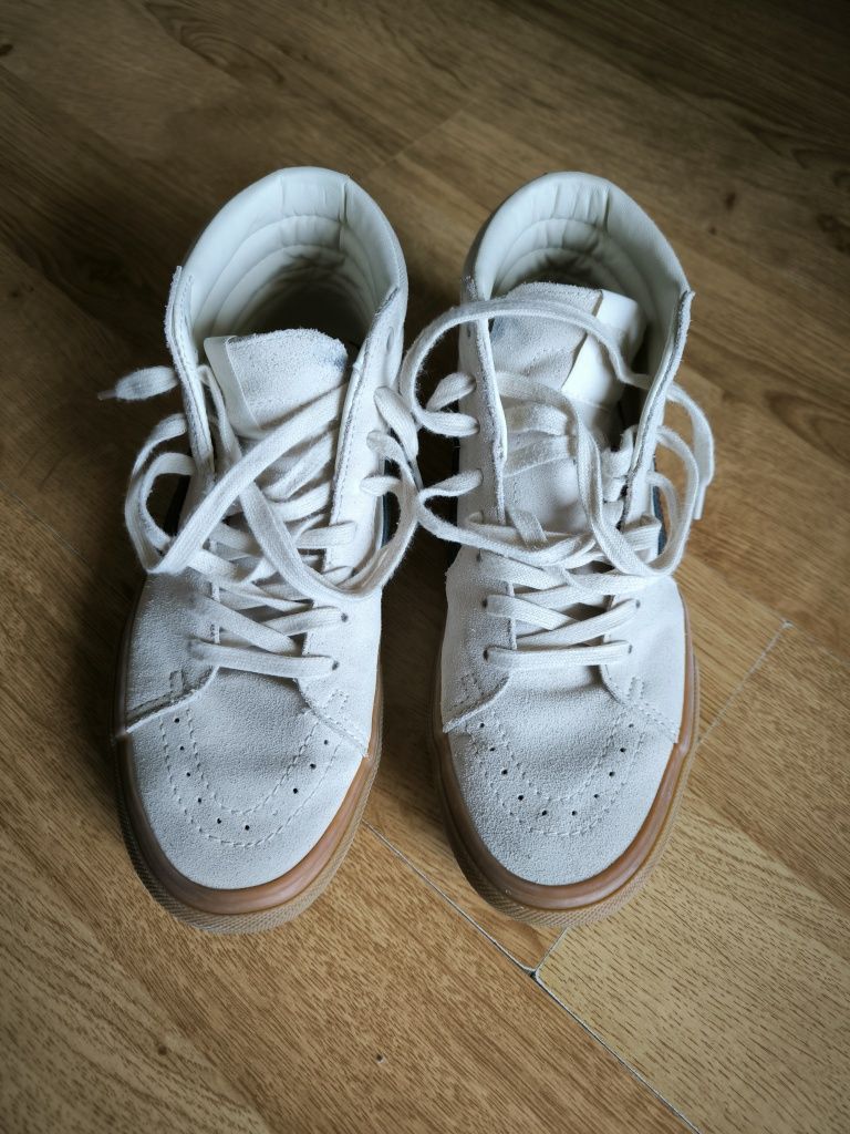 Vans high bege  sola castanha 39