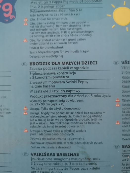 Basen świnka Peppa 23x99cm