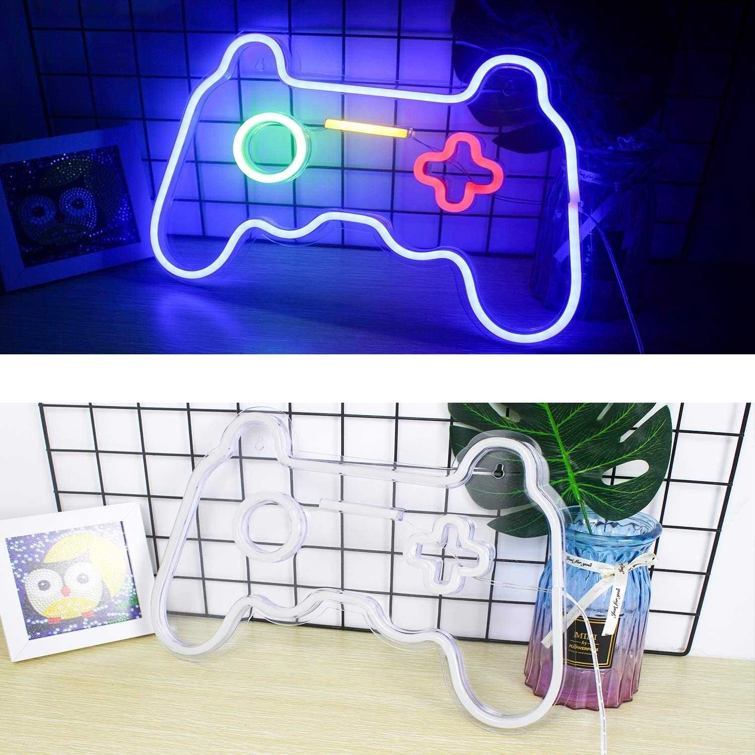 Sinal de Luz Néon LED - Comando Gaming - Decoração Néon LED