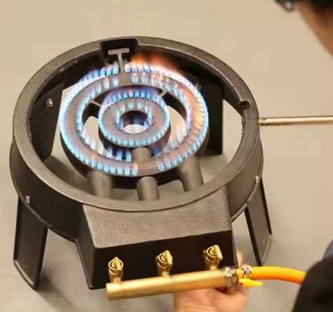 Чугунная газовая плита горелка 9.2 кВт на 3 контура горения Sarra