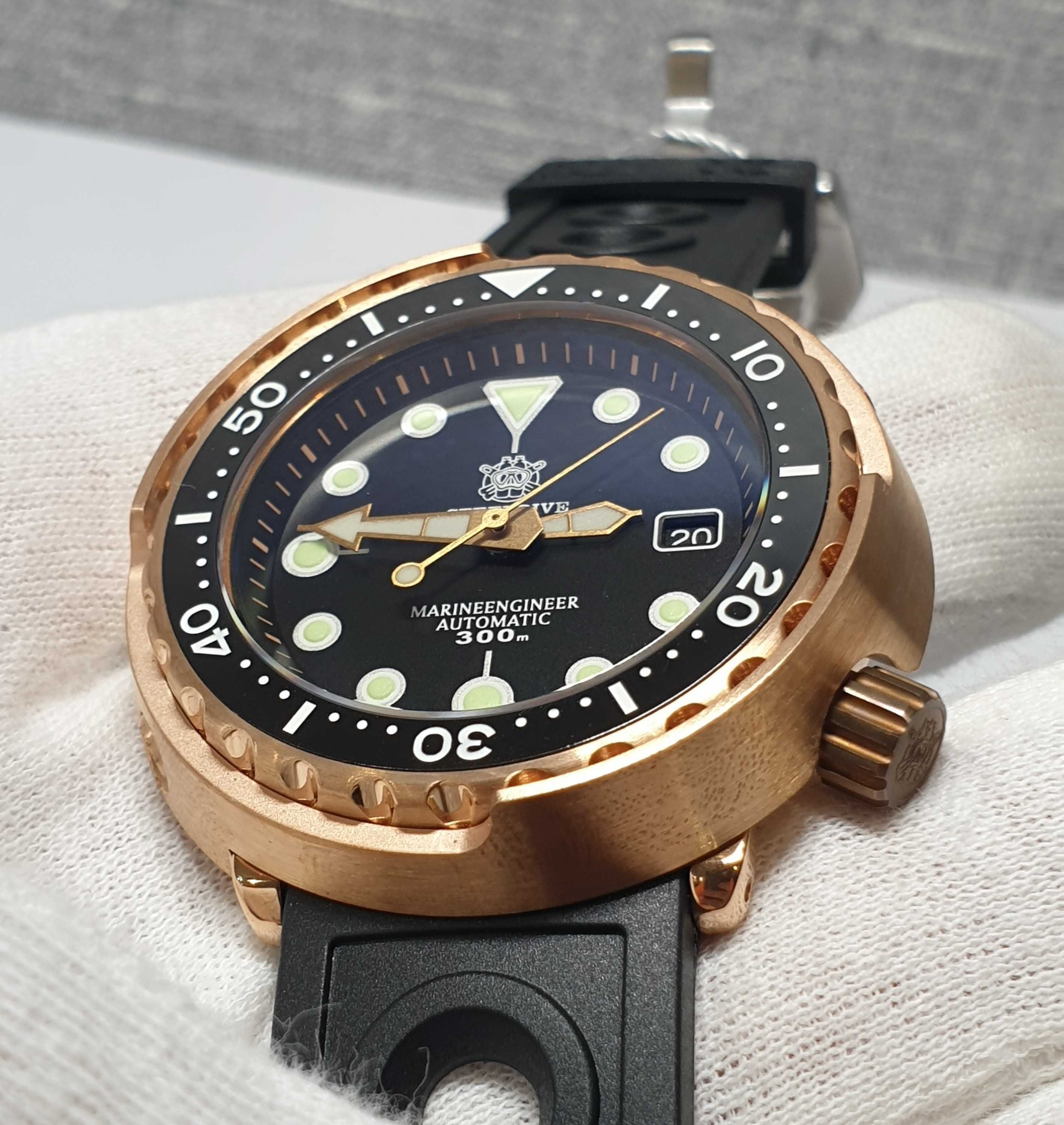 Чоловічий годинник часы Steeldive Marineengineer 300m Bronze Automatic