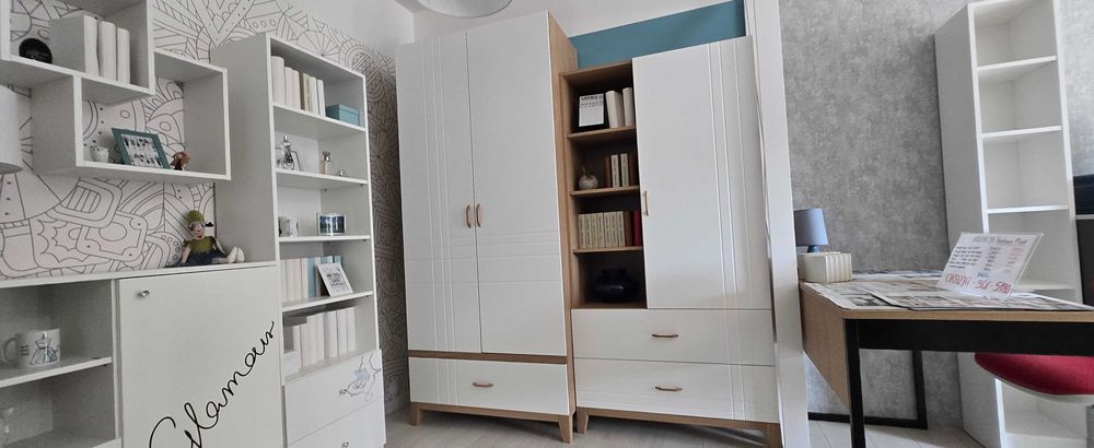 MEBLIK Scandi Hygge Oak szafa regał