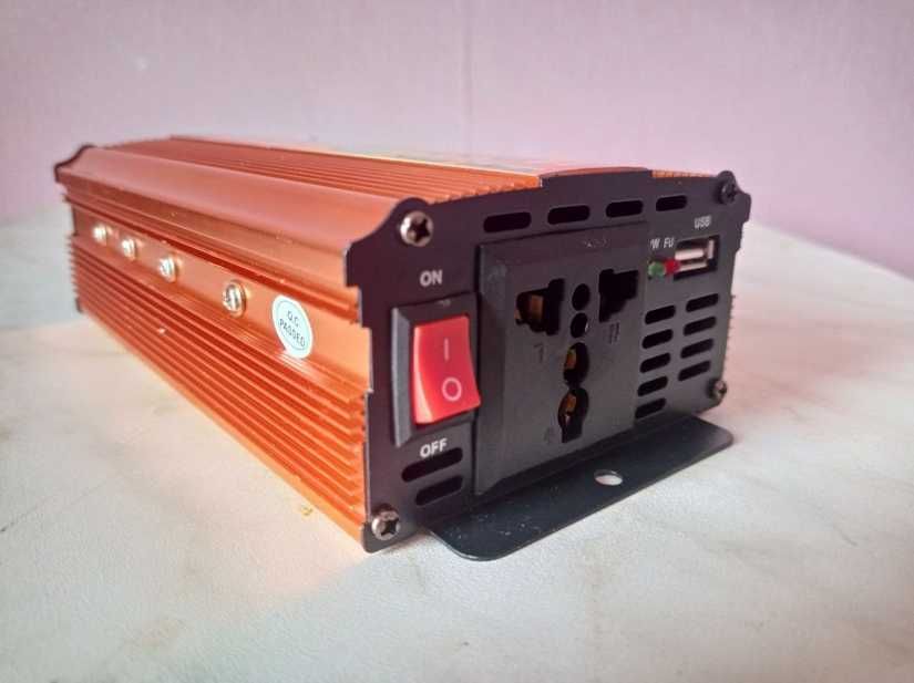 преобразователь электрический 12-220 Вольт мoщн 1000 Watt защита от кз