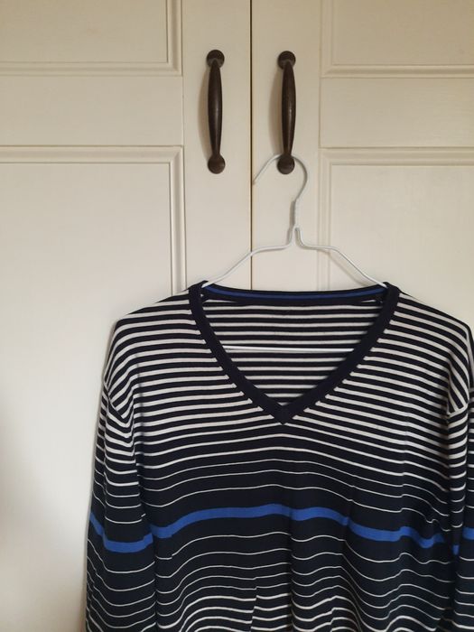 sweter w paski pierre cardin