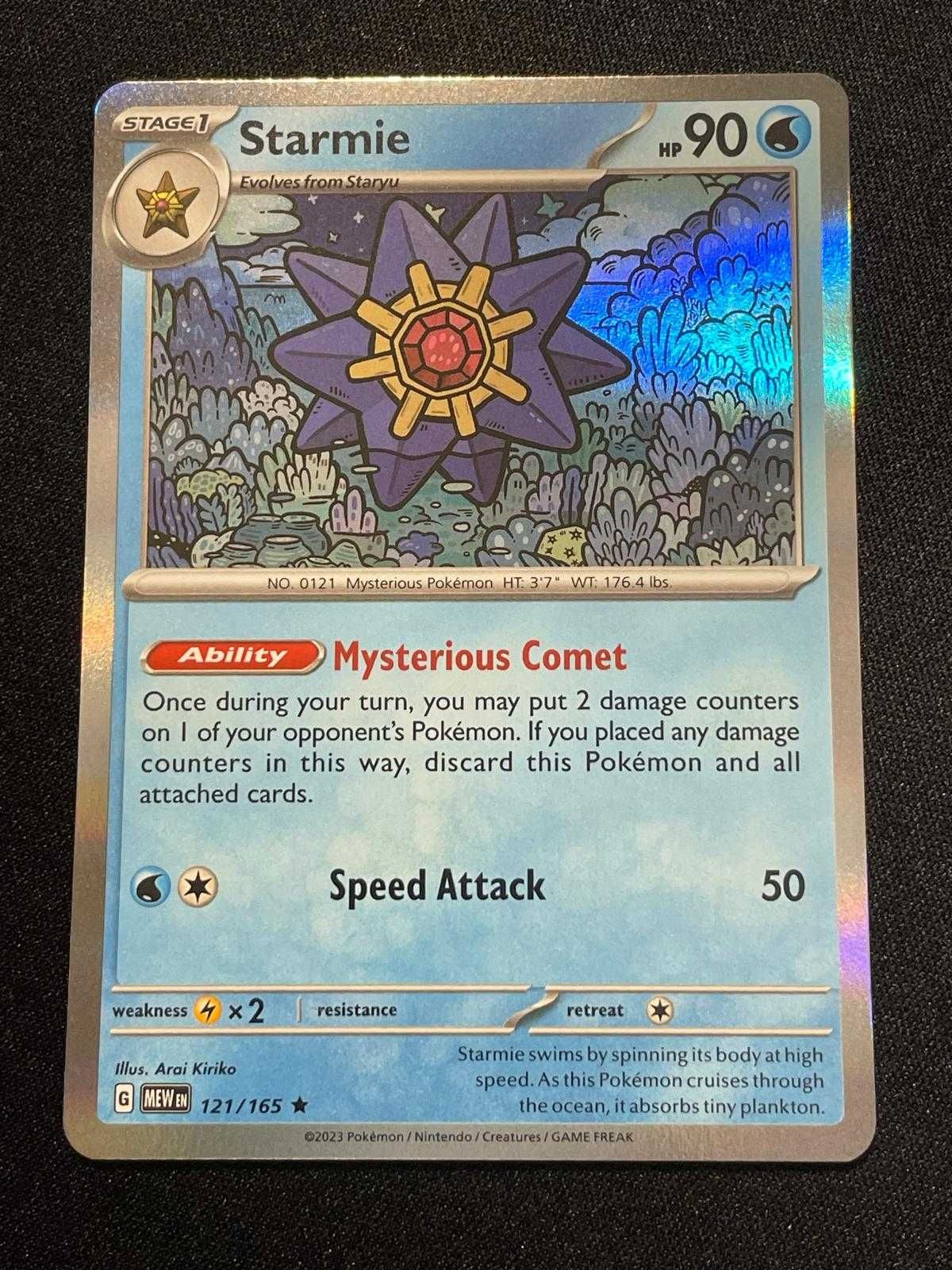 Carta Pokémon Starmie 121/165 Scarlet & Violet 151