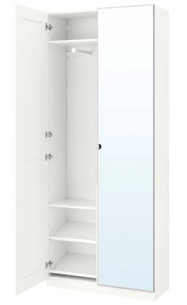 Guarda-roupa PAX IKEA 100 × 38 × 236 cm, branco
