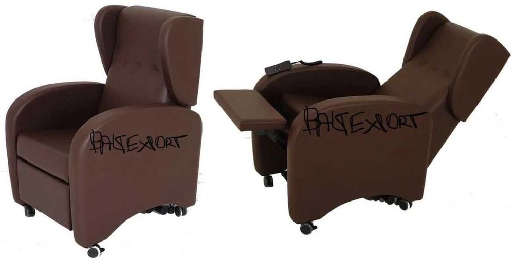 Cadeirao Relax Eletrico Articulado com Orelhas e Rodas Revestido Novo