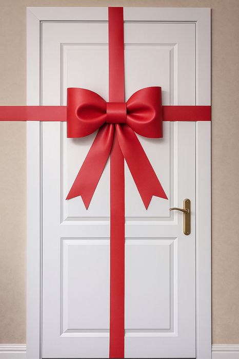 Бант на двері, бант на фасад, бант на ялинку, бант на авто