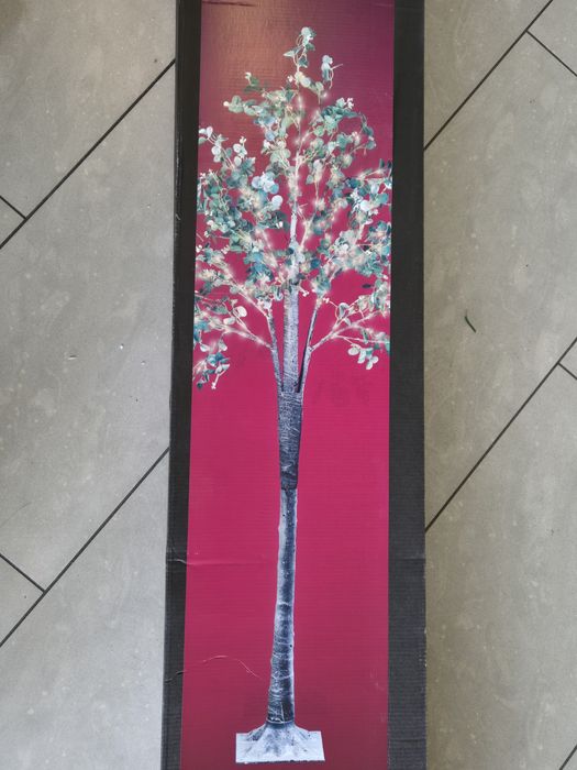 Drzewo zielone liście LED świąteczne z 210 cm