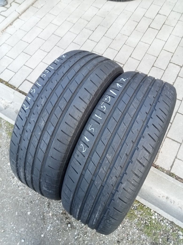 2x Opony Używane Letnie 215/55R17 Lassa