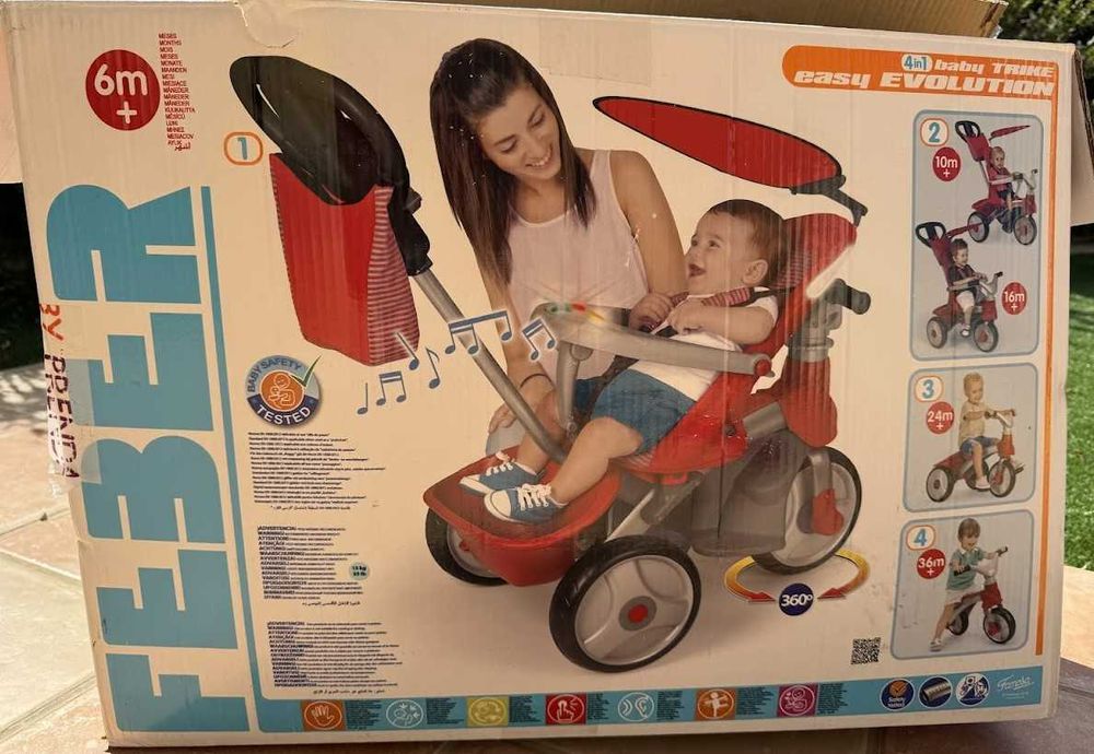 Triciclo Easy Evolution – Vermelho (FEBER)