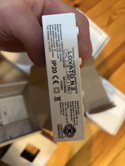 Oprawa oświetlenia awaryjnego lovato n3 5sztuk