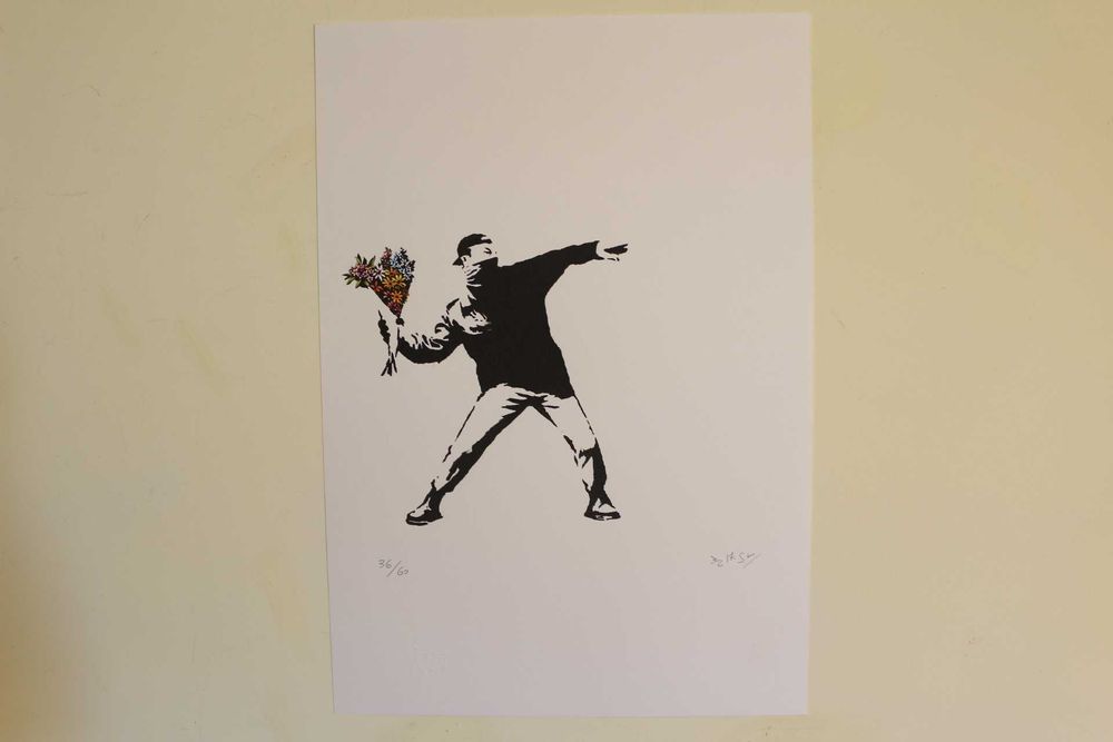 Banksy Litografia Numerada e Assinada a lápis pelo Artista 50x35 cm