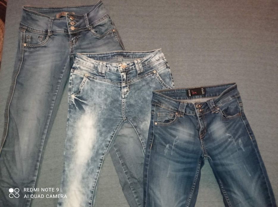 Wyprzedaż! 3szt jeansów r. 32 XXS slim skinny jeans