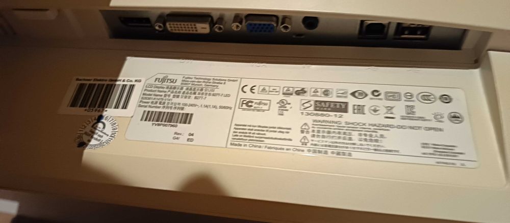 monitor 27” fujitsu b27t-7 led ips dp usb full hd 1920x1080