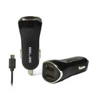 Beline Ład. Sam. 2Xusb + Microusb 2,1A Czarna/Black