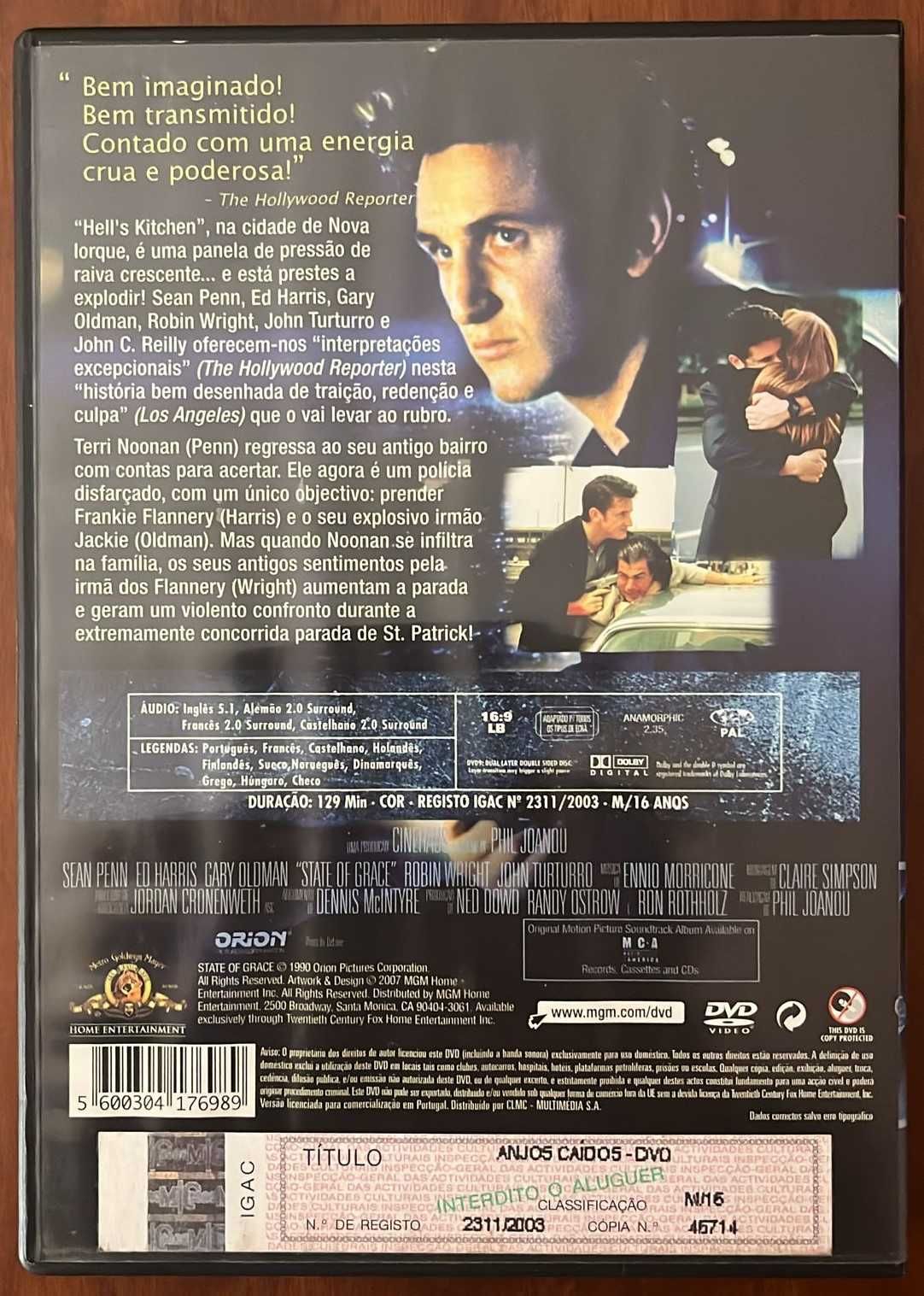 DVD "Anjos Caídos - A máfia Irlandesa em Nova Iorque"