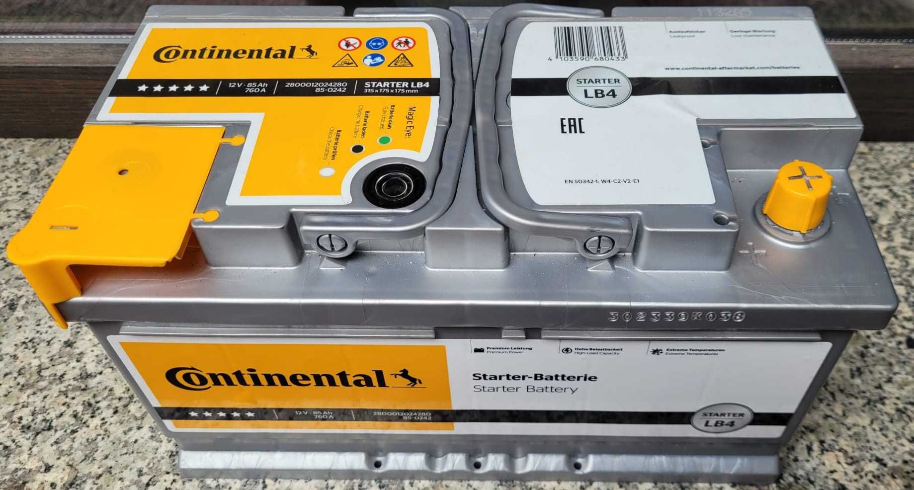 Akumulator Nowy Continental 85ah 760a