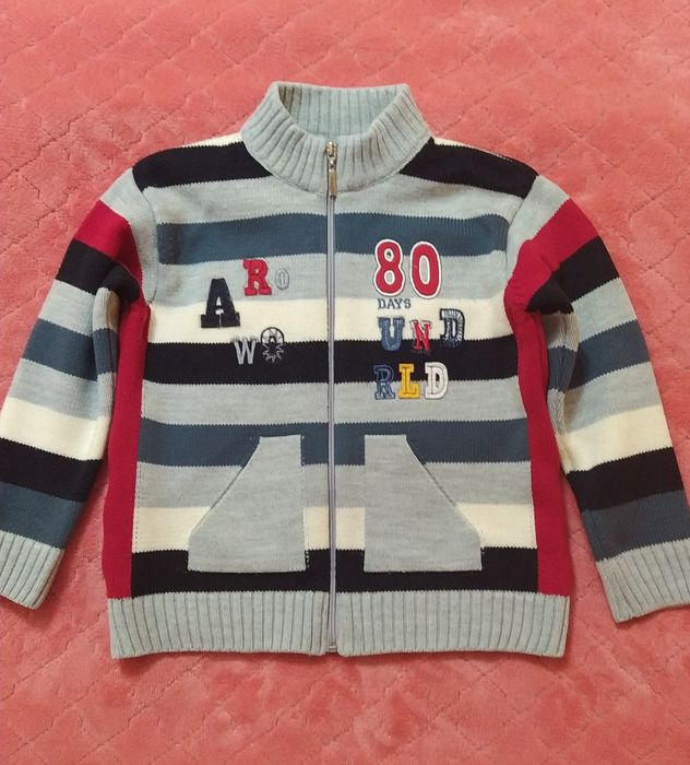 Турция Детская тёплая кофта джемпер свитер на рост 116 - 122 см