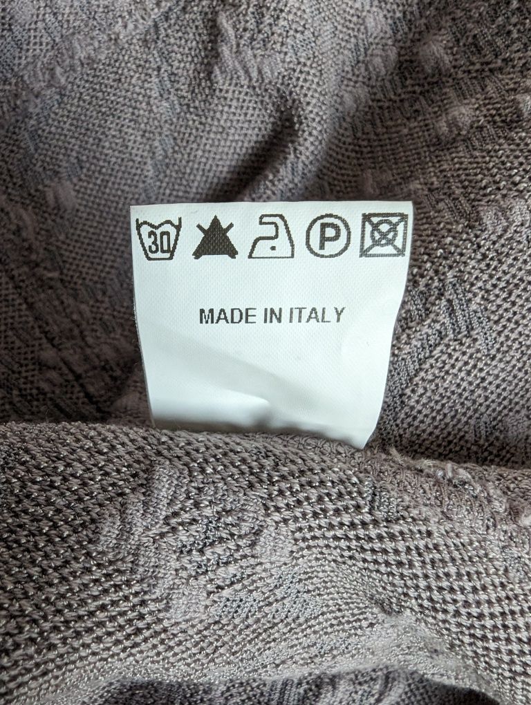 Dzianinowa elegancka narzutka płaszcz z faktura włoska marka Transit