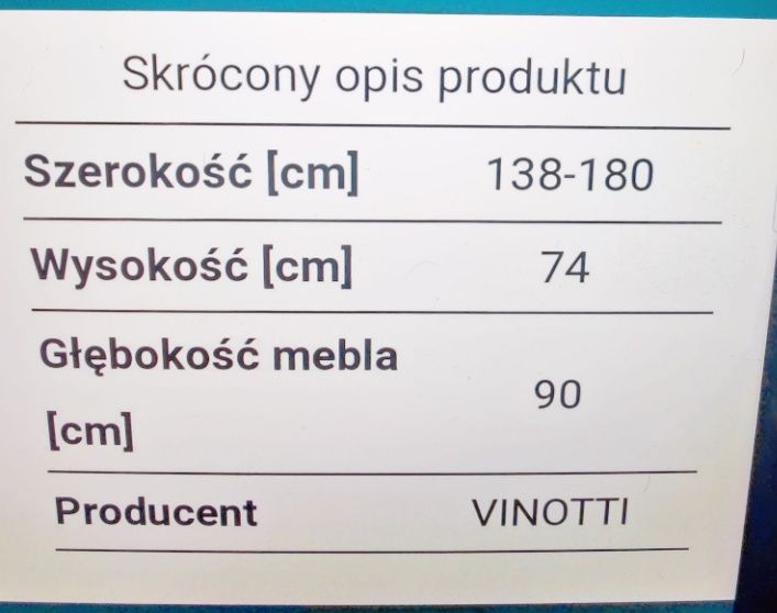 Stół vinotti art line