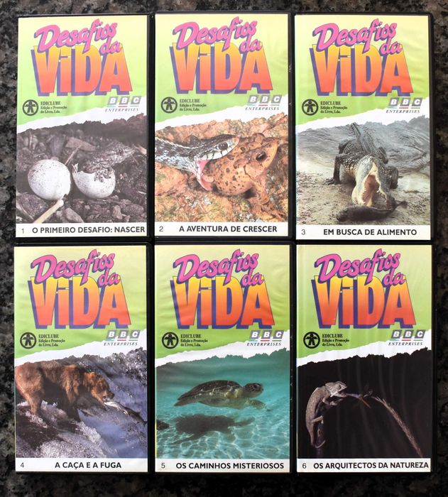 "Desafios da Vida" de David Attenborough (BBC) 37 Cassetes VHS