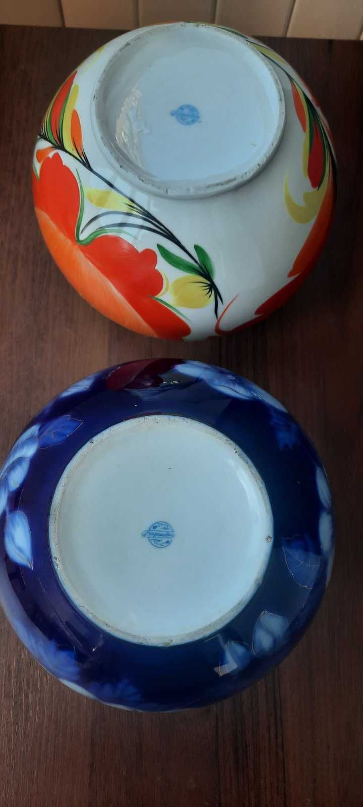 Фарфоровые вазы шары, барановка 50 годы
