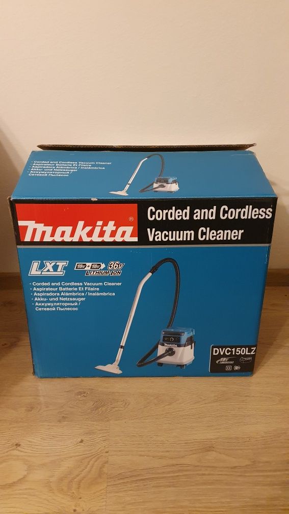 Makita akumulatorowy / sieciowy odkurzacz DVC150LZ. Nie używany.