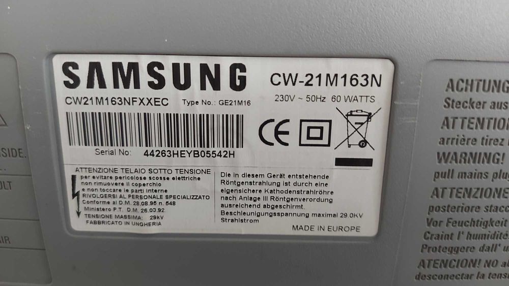 TV Samsung CRT 21” (mod CW-21M163N) – Excelente p/ consolas retro