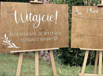 Tablica witamy gości oraz plan stołów