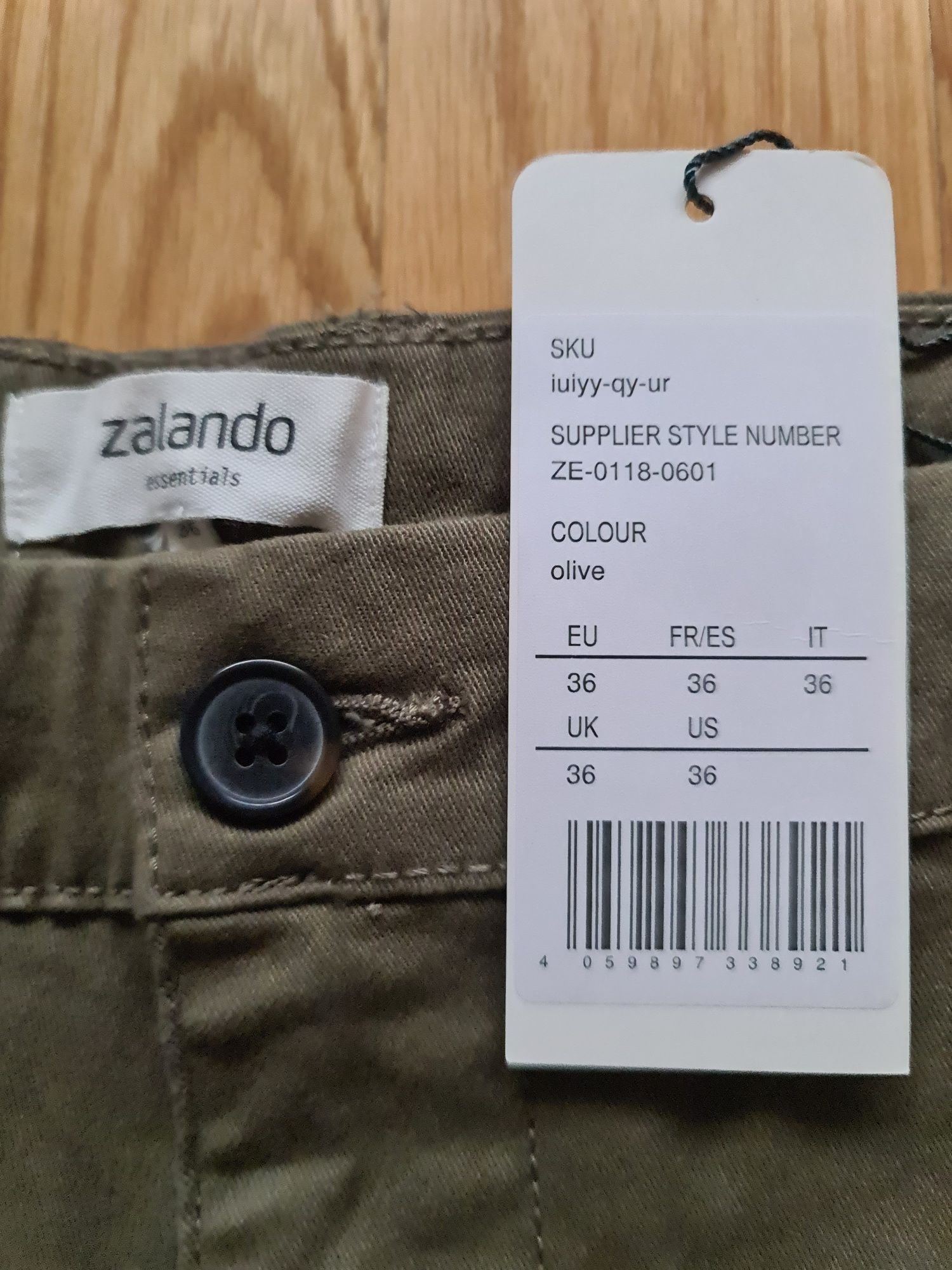 Spodnie męskie olive 36 strech Zalando.