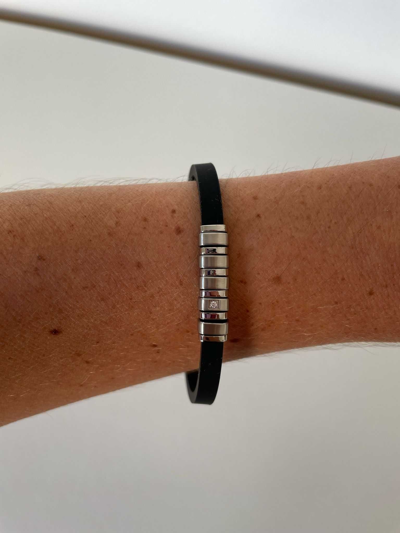 Pulseira Nomination Homem - City bracelet with White stone
