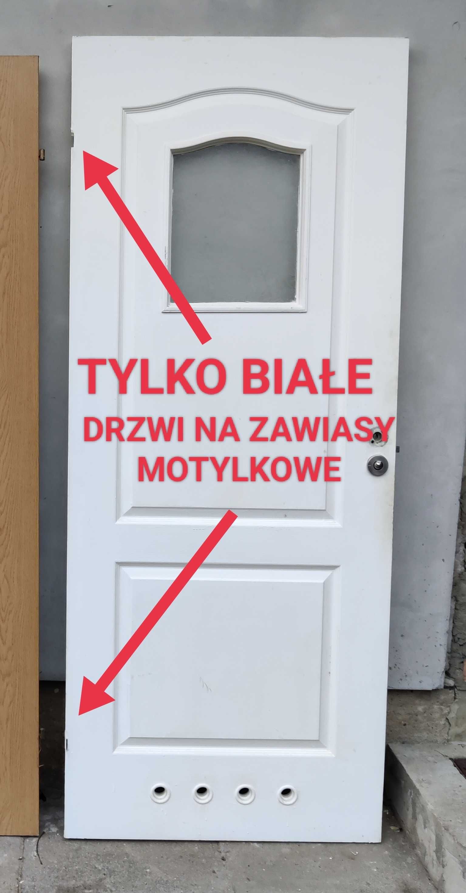 Drzwi Wewnętrzne 70, 80 LEWE i PRAWE. Możliwy Dowóz. Białe. Brązowe.