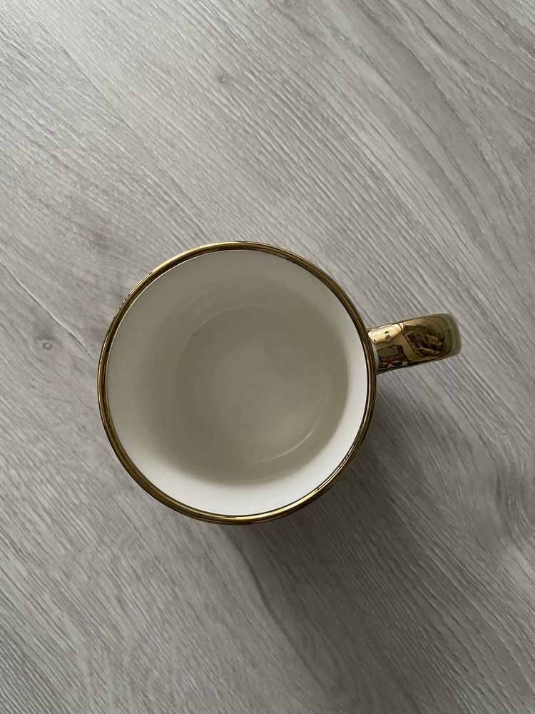 Kubek boho floral złocenia nowy