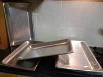 Tabuleiros de restauração de inox como novos