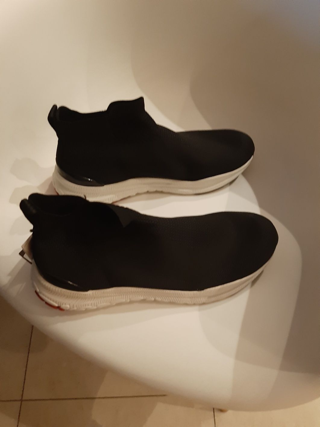 Buty zara 44 męskie kolekcja sportowe za kostkę dzianina czarne lekkie