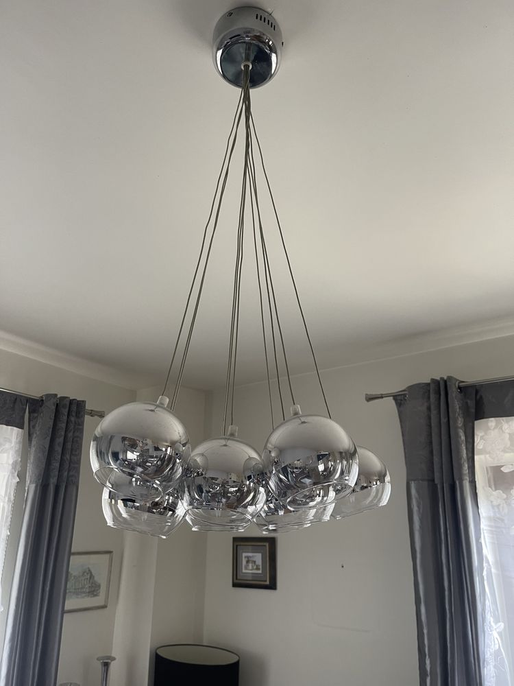 Lampa wisząca kolor srebrny