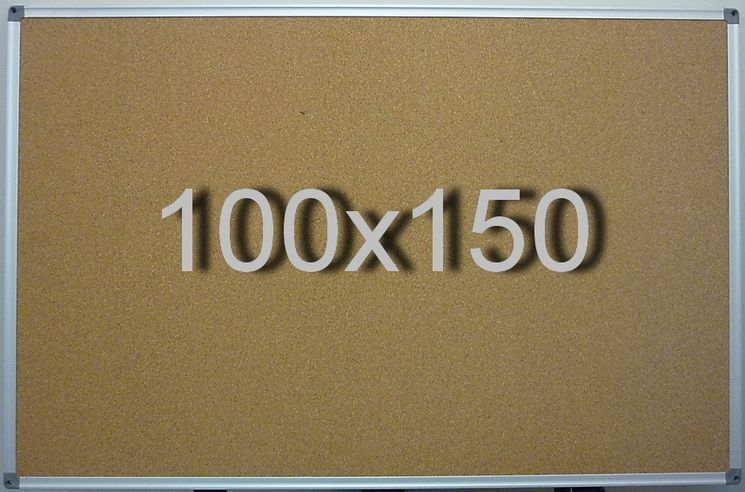 Дошка пробкова 100х150 см в алюмінієвій рамі UkrBoards. Дошка коркова
