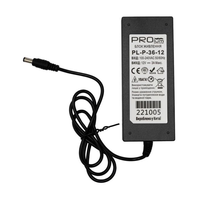 Блок живлення PROLUM™ 12V, 36W, 3.0А, Series "P"