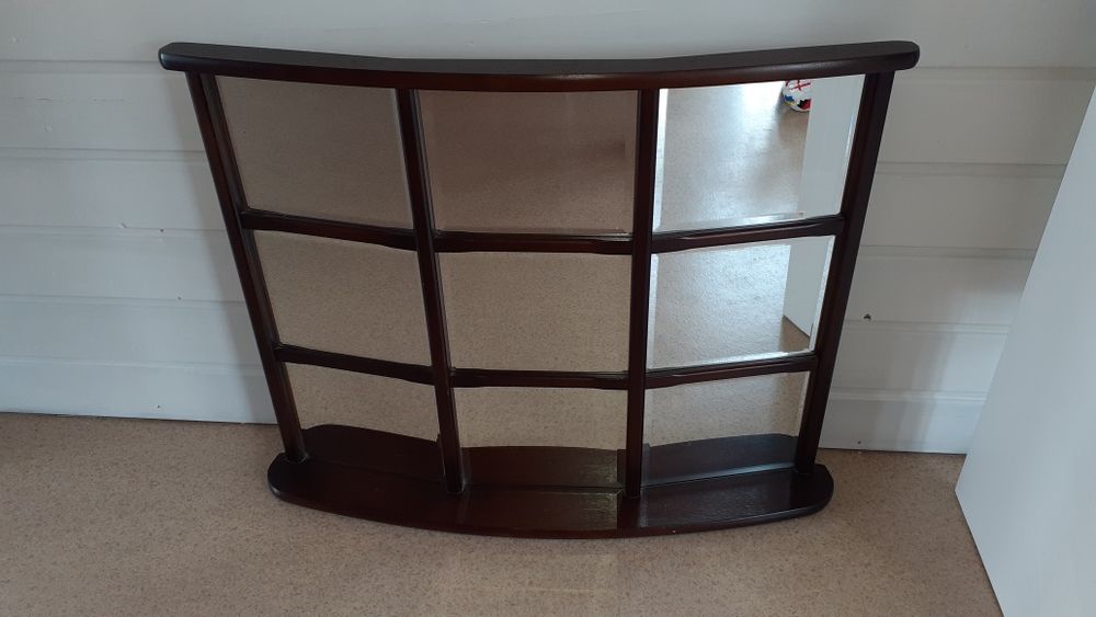 Lustro duże mahoniowe angielskie do salonu, garderoby, holu.